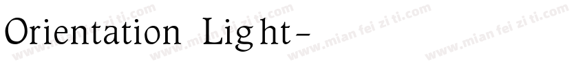 Orientation Light字体转换